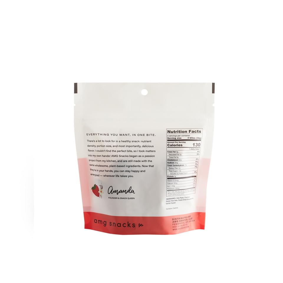 AMG Snacks Strawberry Vanilla Energy Bites - Pack of 6 - image 2