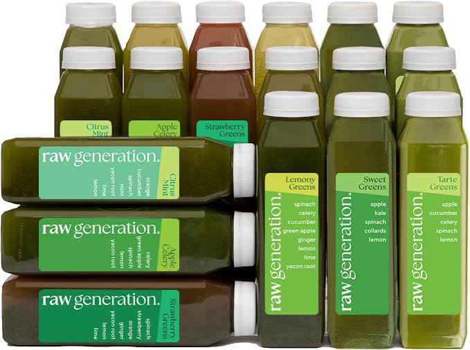Raw Generation Lower Sugar Cleanse, Plant-Based Detox Juice Program