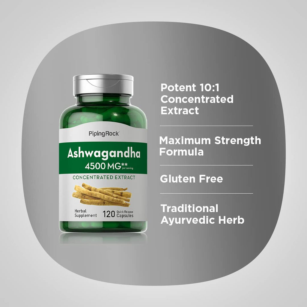 Piping Rock Ashwagandha Capsules - 120 Count - image 3