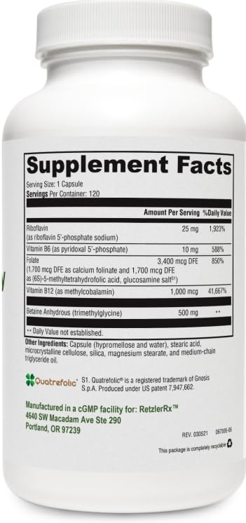 HormoneSynergy RetzlerRx Methyl B Synergy - 120 Capsules - image 2