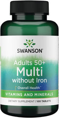Swanson Geromulti Without Iron Multivitamin for Seniors - 100 Tablets