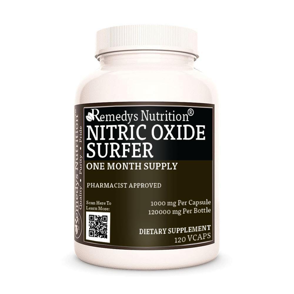 Remedy's Nutrition Nitric Oxide Surfer 1000 mg - 120 Vegan Capsules
