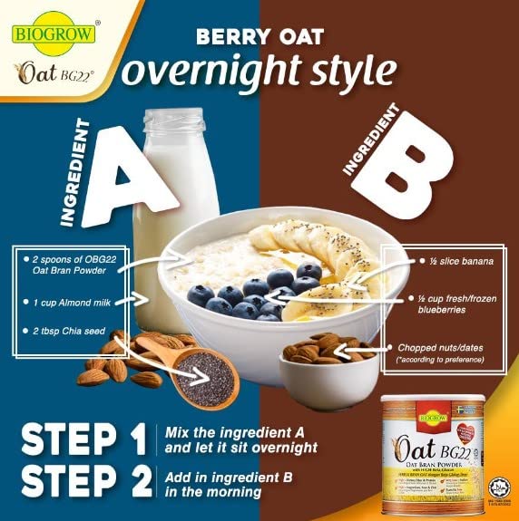 BIOGROW Oat BG22 Oat Bran Powder - 480g - image 4