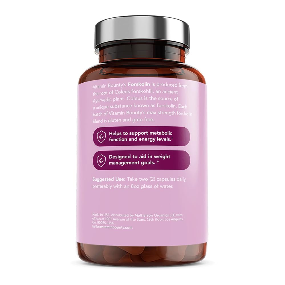Vitamin Bounty Forskolin Maximum Strength Weight Management - 60 Capsules - image 8