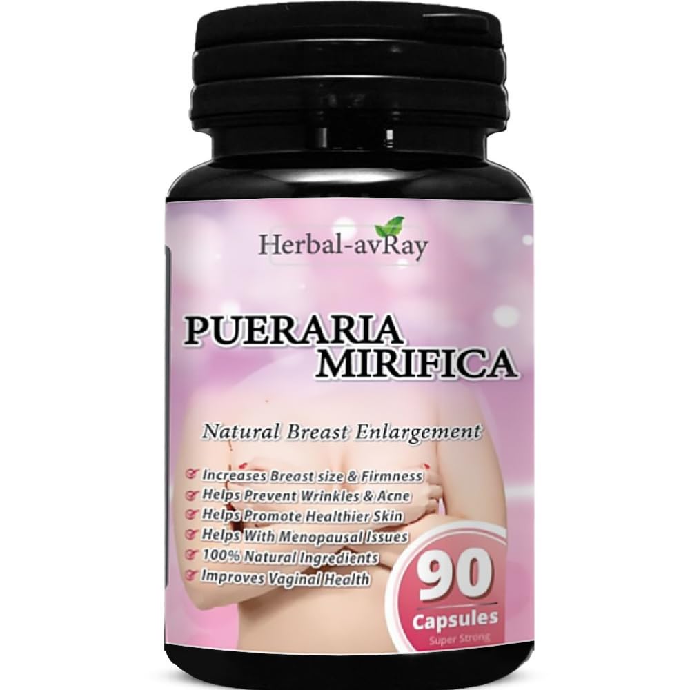 Herbal-avRay Pueraria Mirifica Capsules for Menopause Relief - 90 Vegan Capsules