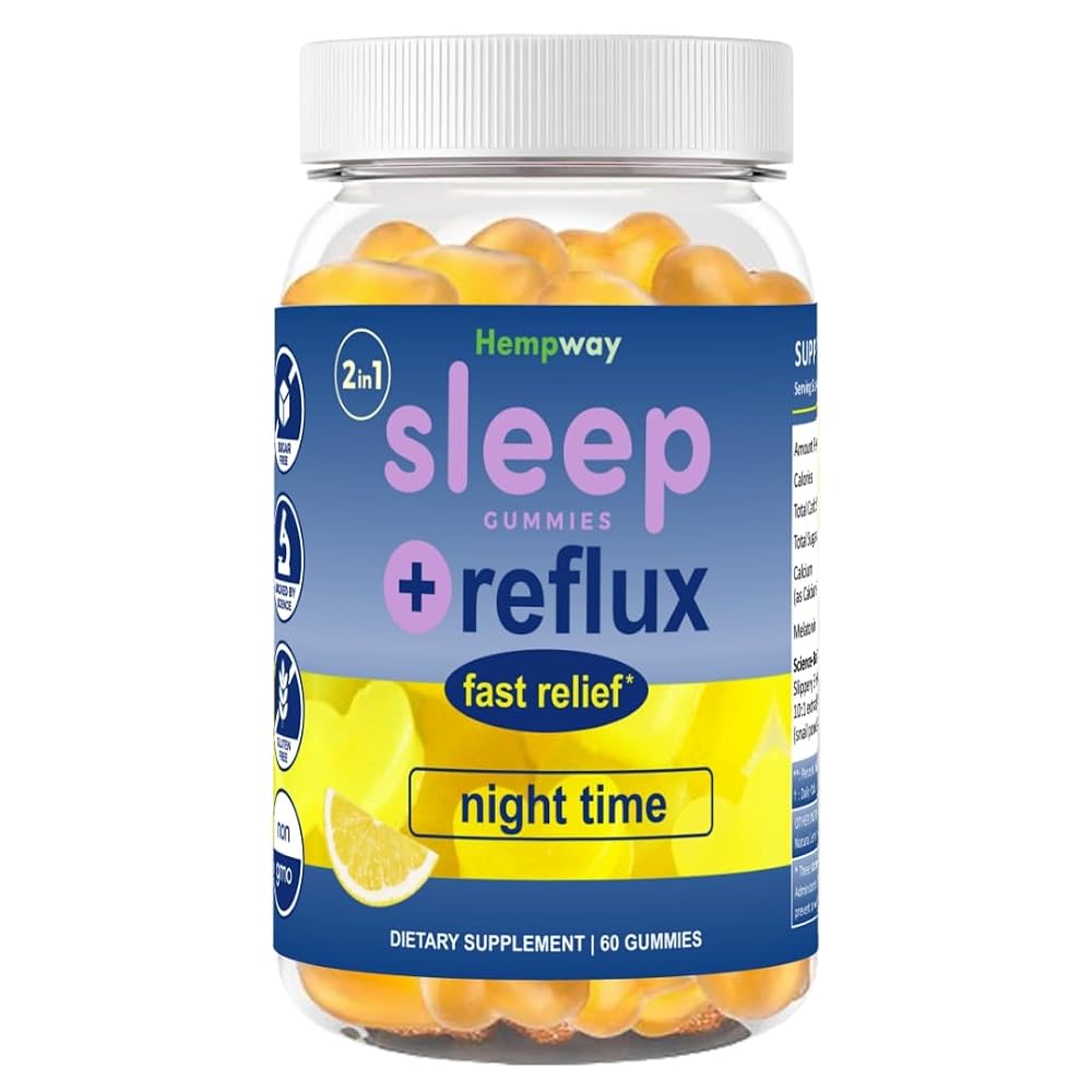 HEMPWAY Reflux Raft Antacid Gummies Sleep Support - 60 Gummies
