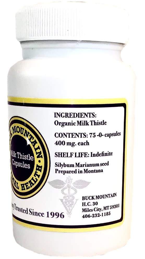 Buck Mountain Milk Thistle Natural Liver Support for Dogs & Cats - 75 Capsules - image 3