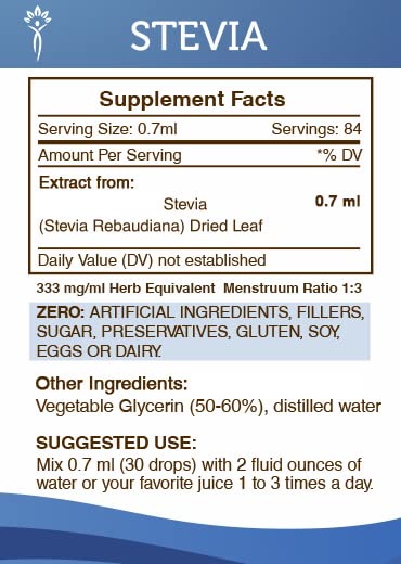 Secrets of the Tribe Stevia Tincture Alcohol-Free Liquid Extract
