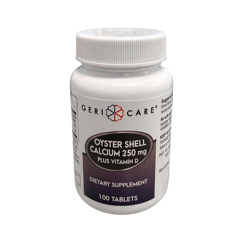 GeriCare Oyster Shell Calcium 250mg with Vitamin D - 100 Tablets - image 7