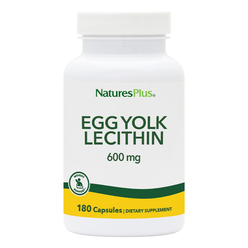 NaturesPlus Egg Yolk Lecithin 600 mg - 180 Capsules
