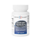 GeriCare Oyster Shell Calcium 250mg with Vitamin D - 100 Tablets