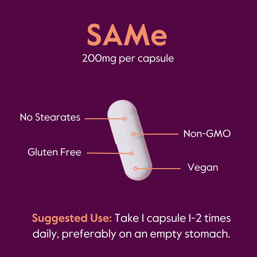 BESTVITE SAM-e 200mg Stabilized - 60 Vegetarian Capsules - image 5