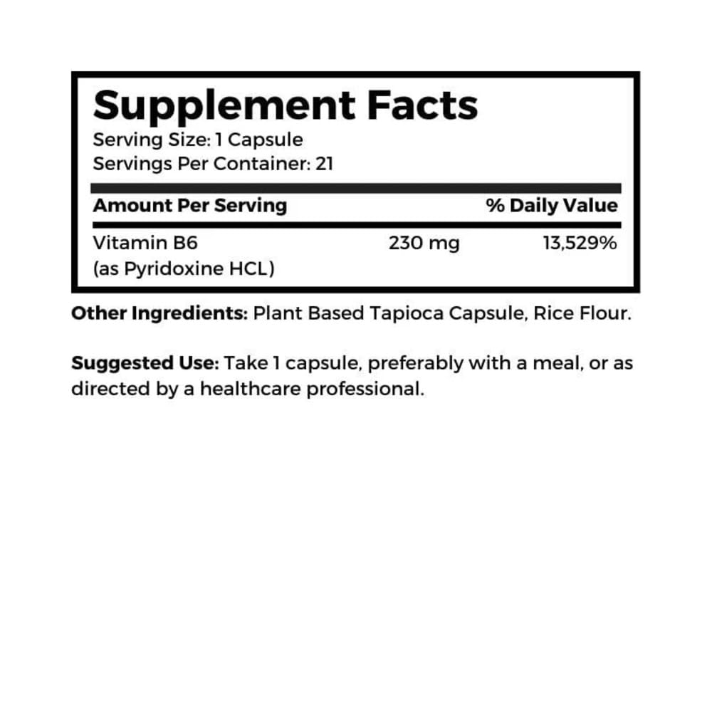 Dr Clark Vitamin B6 Supplement 230 mg - 21 Capsules - image 5