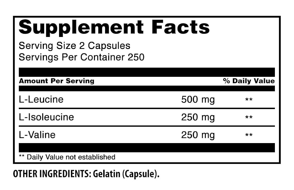 Amazing Formulas BCAA 2:1:1 1000 Mg Per Serving