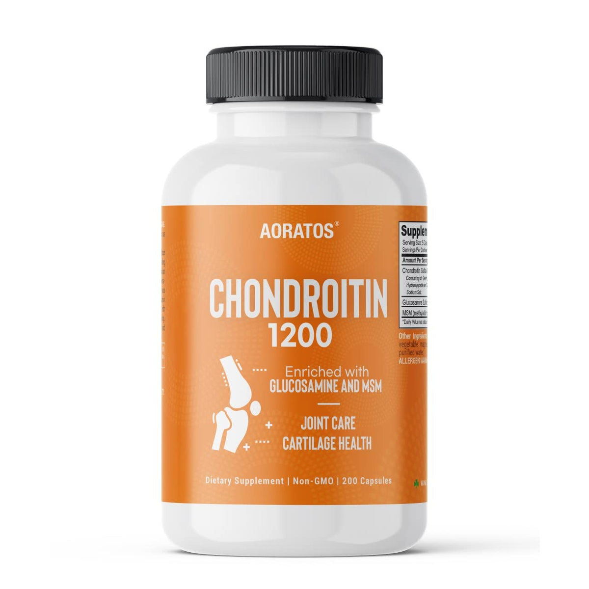 Aoratos Chondroitin 1200mg with Glucosamine & MSM - 200 Capsules