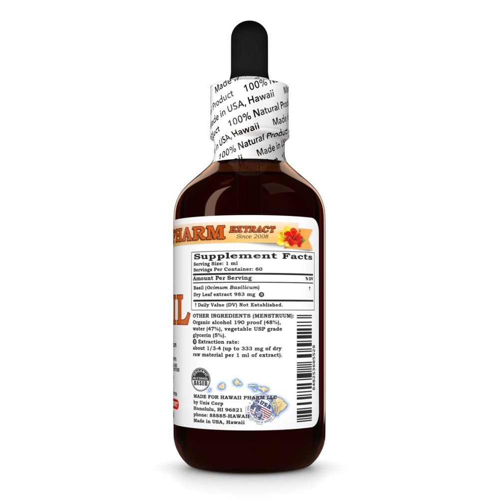 Hawaii Pharm Basil Leaf Liquid Extract - 2 fl oz (Pack of 2) - image 5