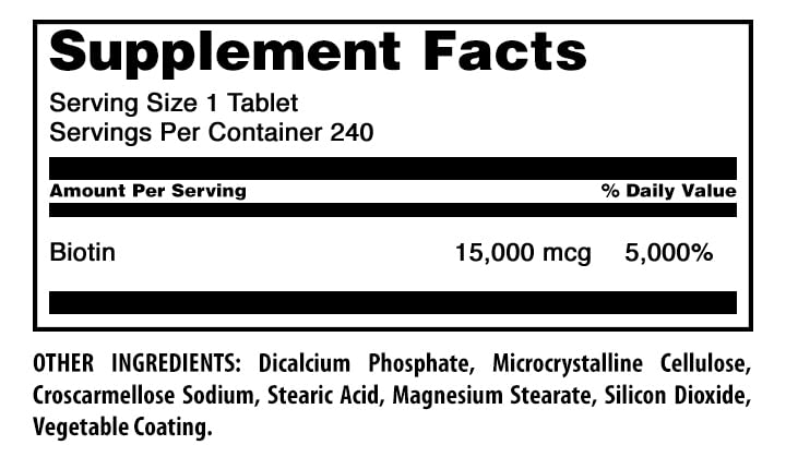 Amazing Nutrition Biotin 15000 Mcg - 240 Tablets - image 2