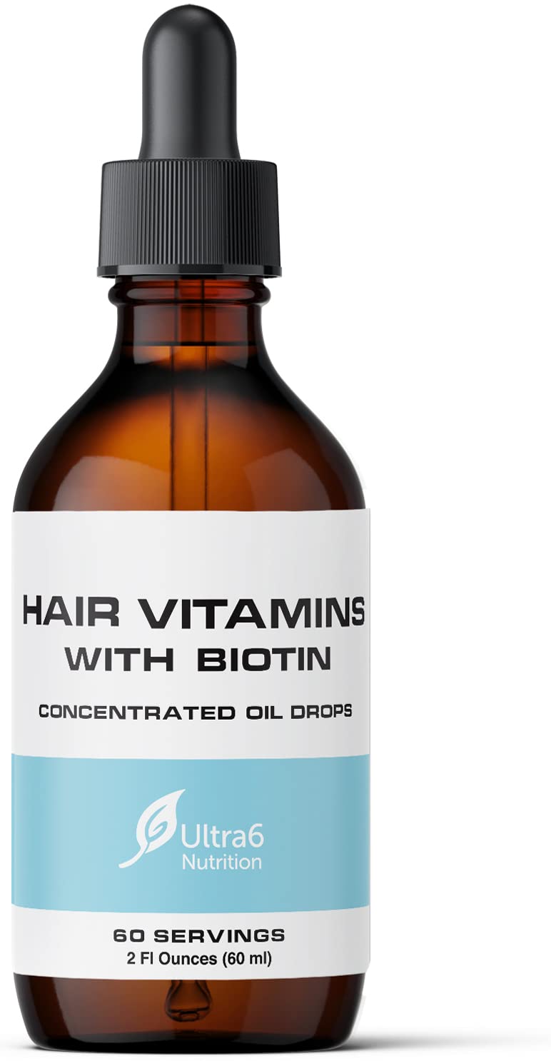 Ultra6 Nutrition Liquid Biotin with Hair Vitamins - 2 Fl Oz