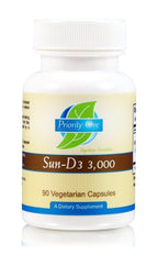 Priority One Vitamins Sun D3 3000 IU - 90 Vegetarian Capsules