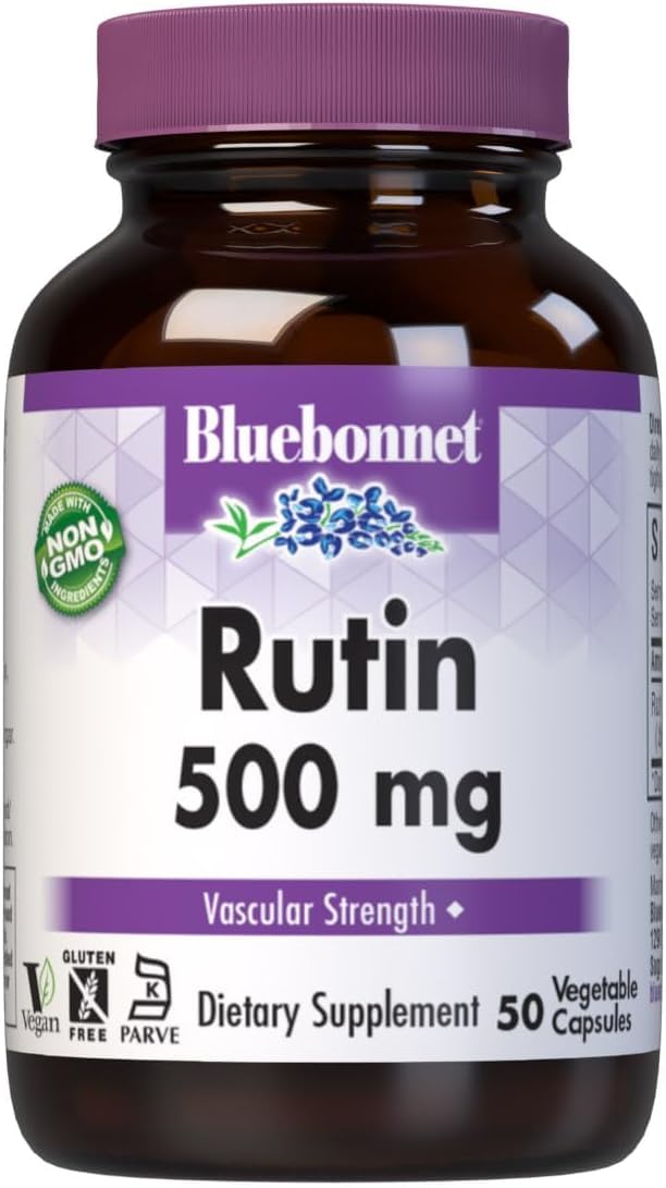 BlueBonnet Rutin 500mg Vascular Support - 50 Vegetable Capsules