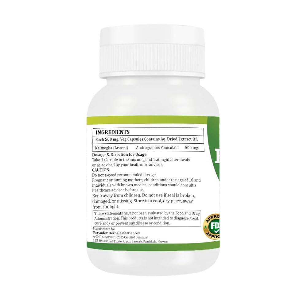 Morsan Healthcare Kalmegha Andrographis Paniculata - 120 Capsules - image 4