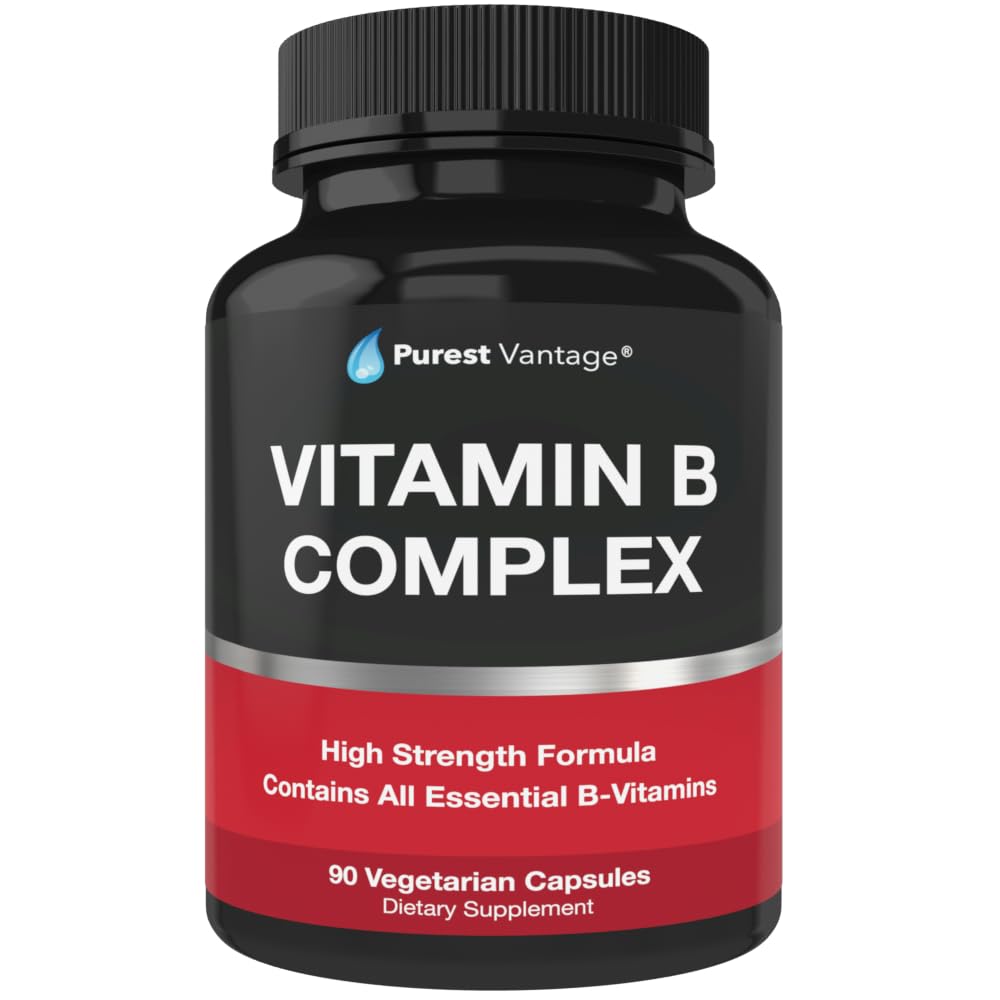Purest Vantage Vitamin B Complex All B Vitamins - 90 Capsules