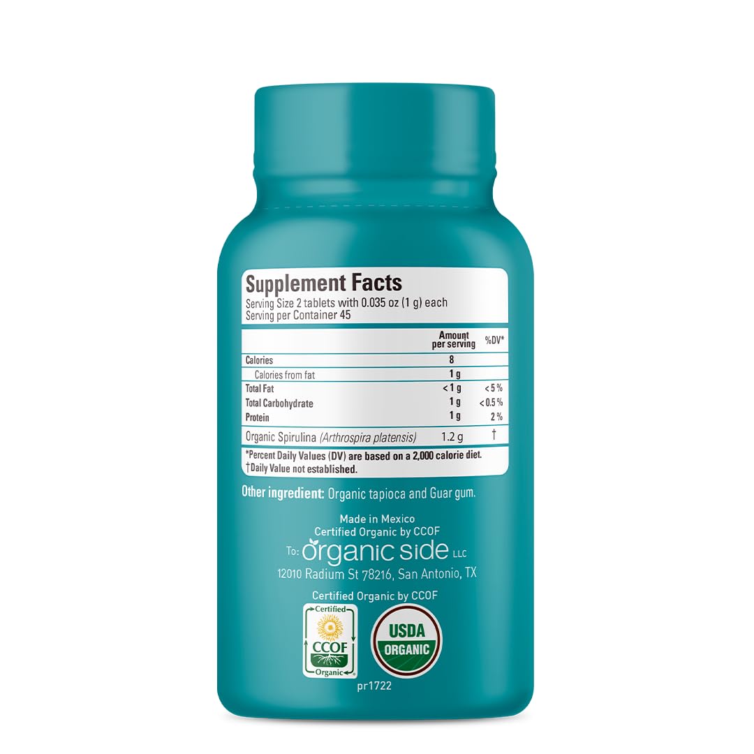 OS Organic Side Spirulina Tablets for Energy - 90 Tablets - image 2