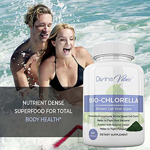 Divine Vibes Chlorella Spirulina Powder Capsules 500 mg - 60 Count - image 3