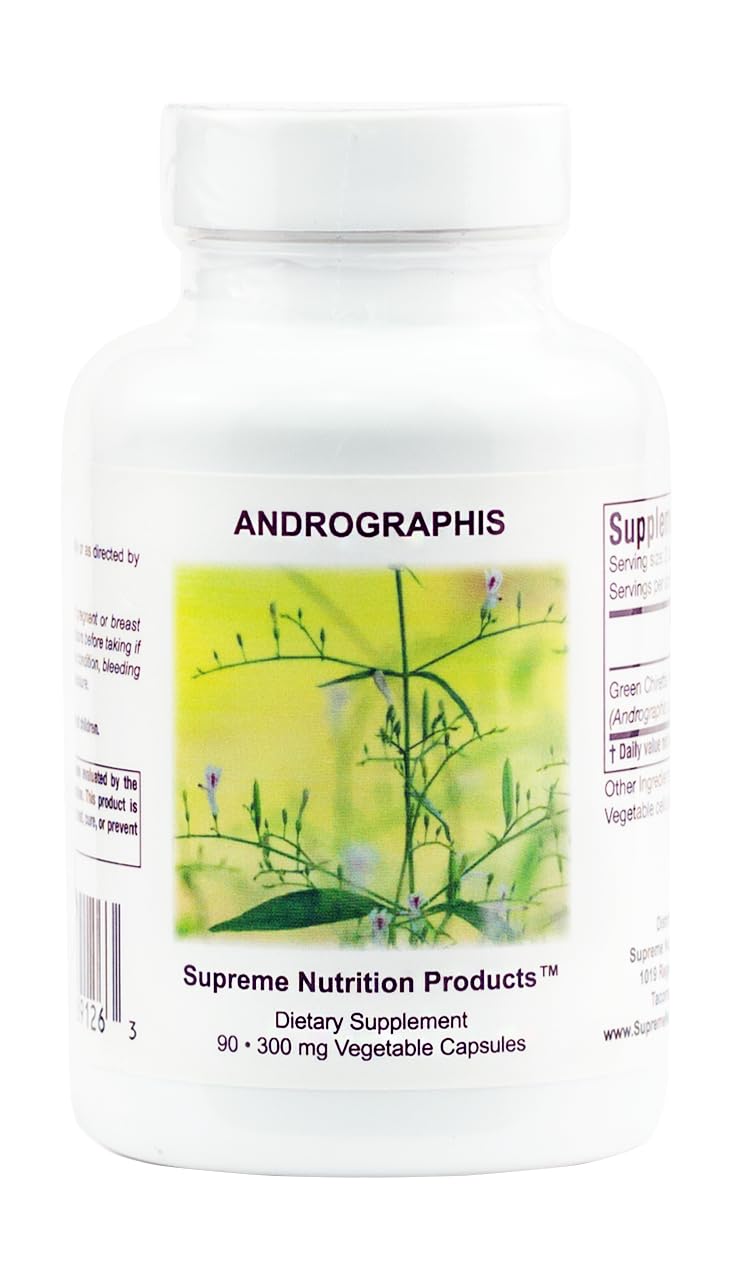 Supreme Nutrition Andrographis Pure Green Chiretta - 90 Vegetarian Capsules