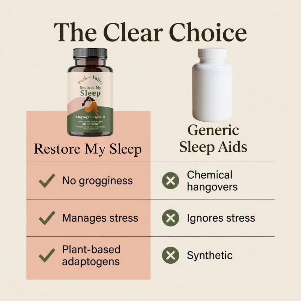 Peak + Valley Natural Sleep Aid for Adults - 60 Capsules - image 6
