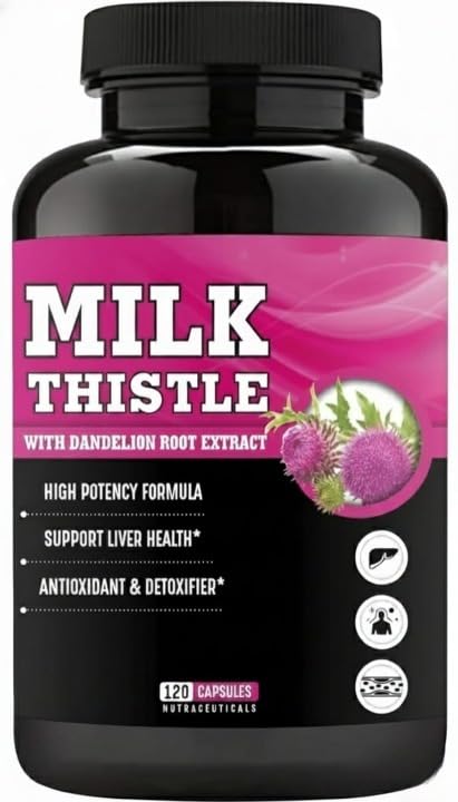 Generic Milk Thistle with Dandelion Root Extract Liver Support - 120 Capsules