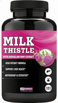Generic Milk Thistle with Dandelion Root Extract Liver Support - 120 Capsules