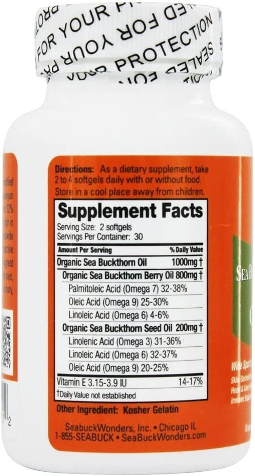 SEABUCKWONDERS Omega-7 Complete Sea Buckthorn Oil - 60 Softgels - image 8
