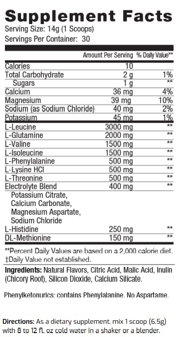 ES FIT Amino - Pre and Post Workout with Electrolytes - BCAAs