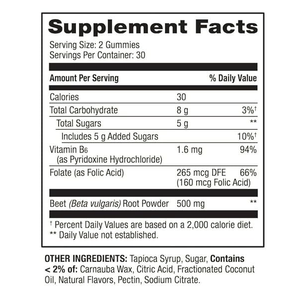 IKJ Beetroot Dietary Supplement Gummies, Cherry, 500 mg - 60 Count - image 2