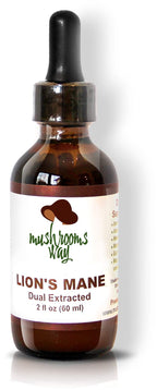 Mushrooms Way Lion's Mane Mushroom Supplement for Memory & Focus - 2 Fl Oz
