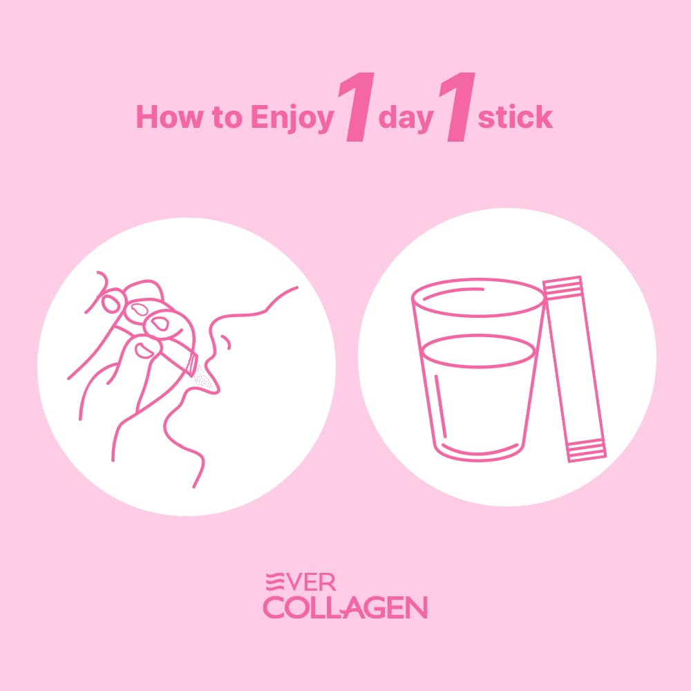 EVER COLLAGEN TIME Marine Collagen Peptides Powder Stick for Skin Hair Nails - image 8