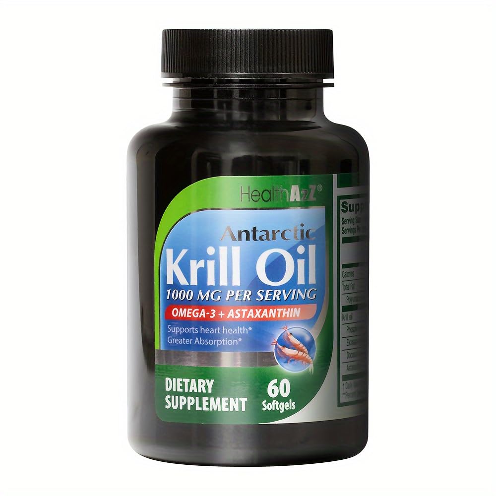 NutraA2Z Antarctic Krill Oil 1000mg - 60 Softgels