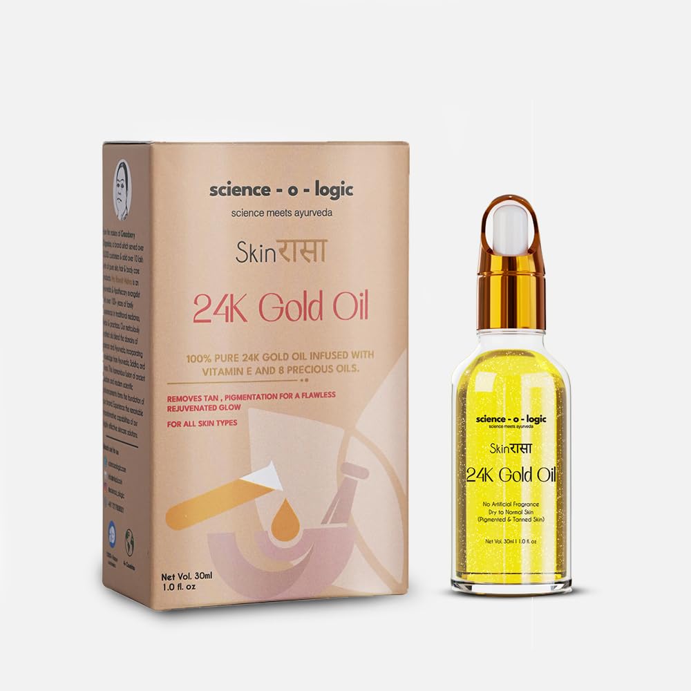 Science-o-logic 24K Gold Facial Oil with 10 Super Oils - 30 mL - image 2