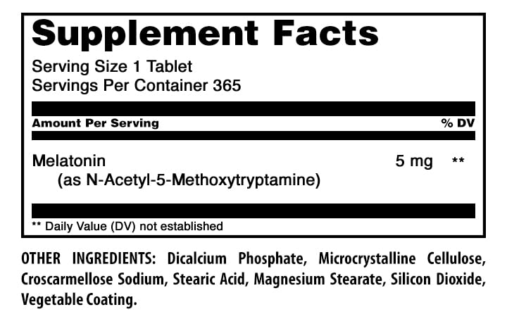 Amazing Nutrition Melatonin 5 mg Tablets - 365 Tablets - image 2