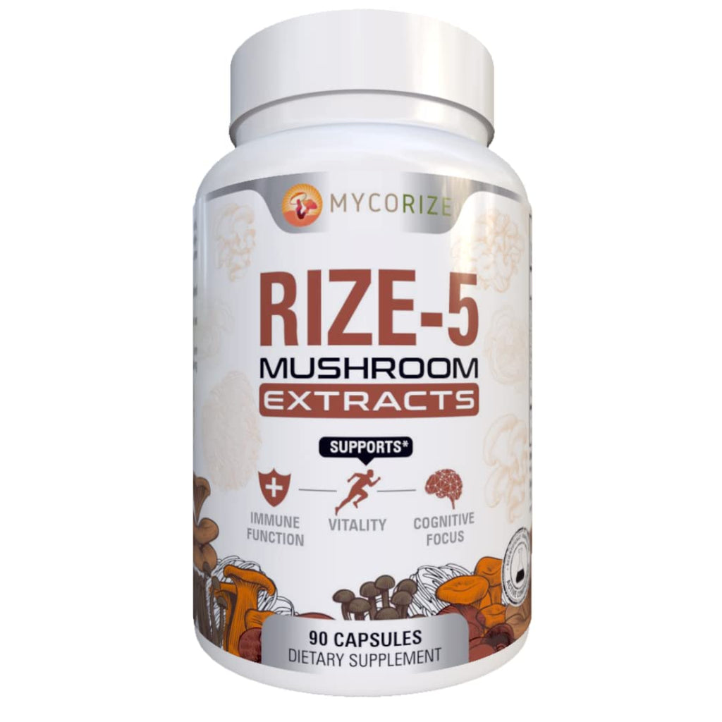 Mycorize Rize 5 Mushroom Supplement Immune Support - 90 Capsules