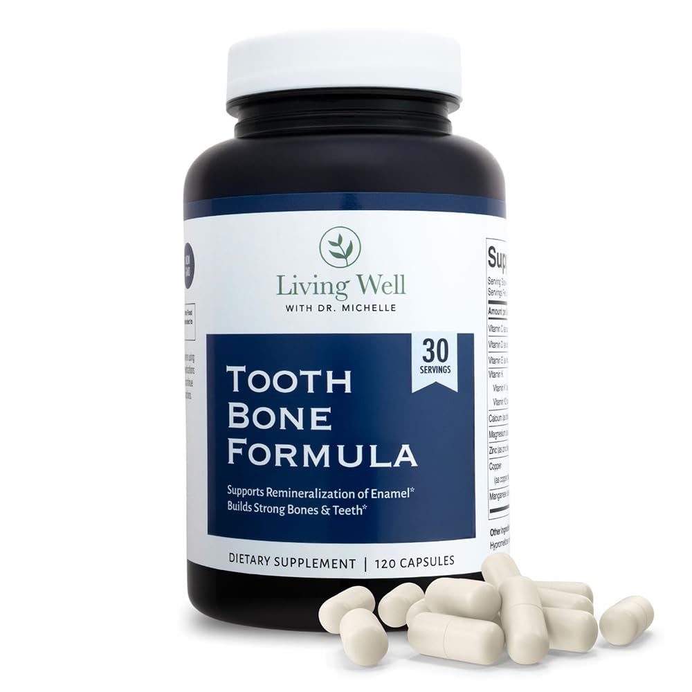 Living Well Dr. Michelle Tooth and Bone Formula with D3, K2 - 120 Capsules