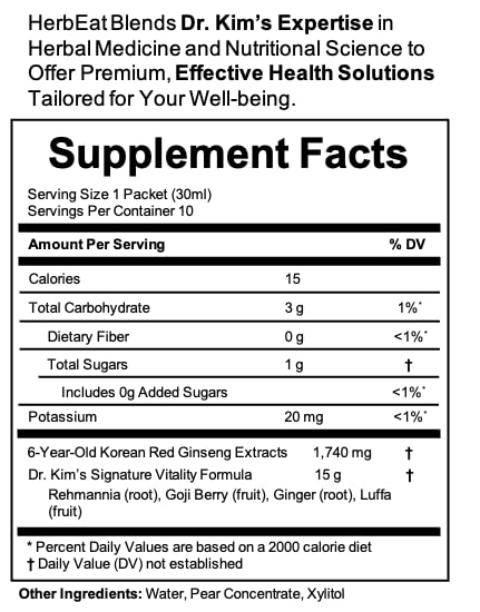 HERBEAT Korean Red Ginseng Prime Extract with 11mg Ginsenosides