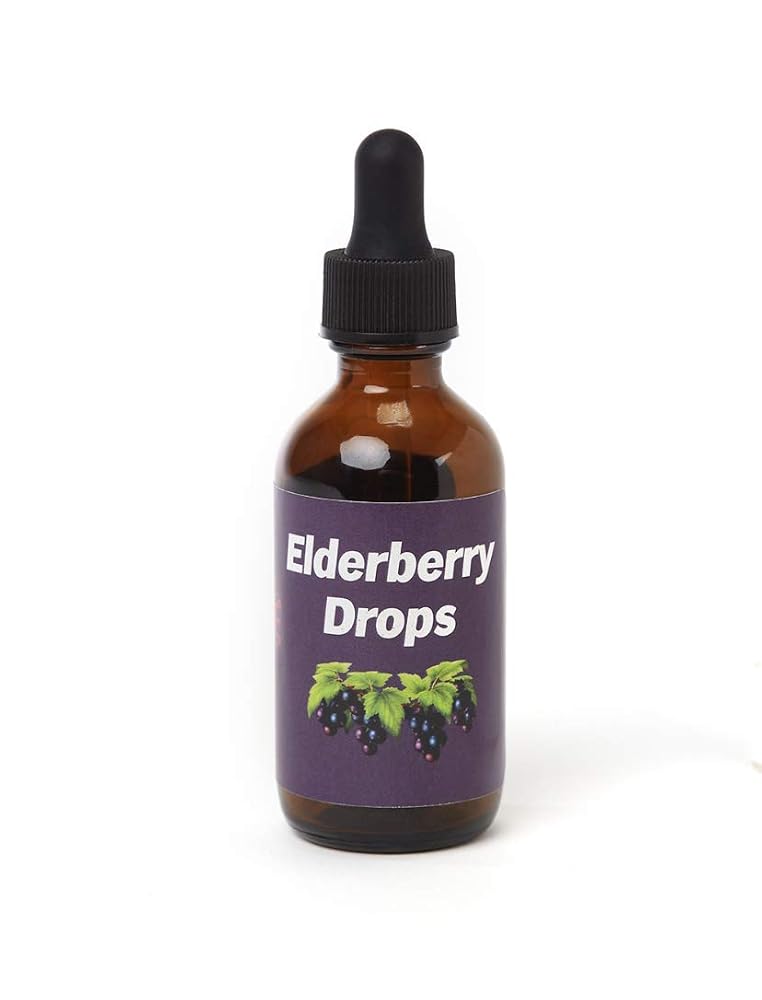 Organic Elderberry Drops Immune Support - 1 Fl Oz