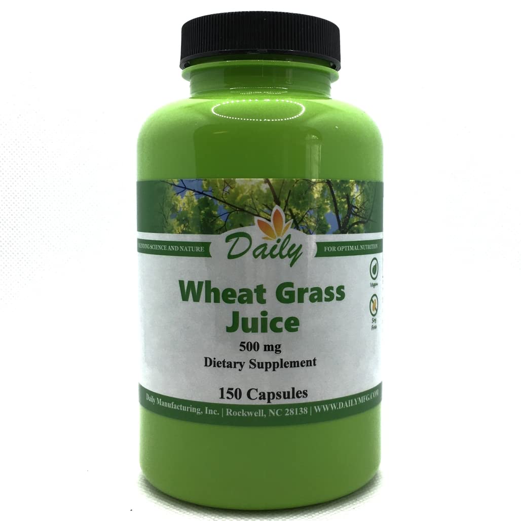 Daily Manufacturing Organic Wheat Grass Juice - 150 Vegetarian Capsules