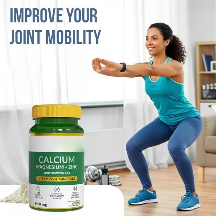 Naturals Calcium Magnesium & Zinc Tablets with Vitamin D3 & K2 - 60 Tablets - image 5