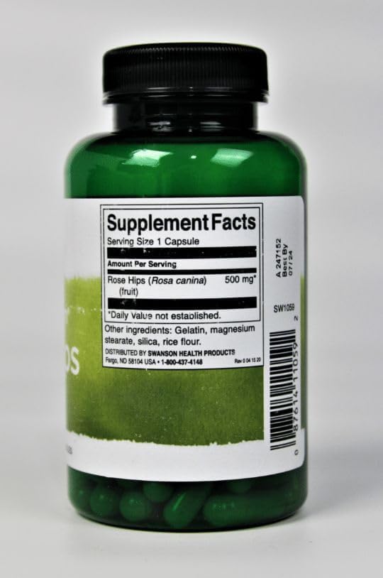 Swanson Rose Hips Immune Support 500 mg - 240 Capsules - image 4