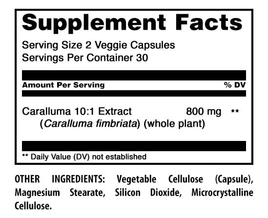 Amazing Nutrition Caralluma 800 mg Appetite Control - 60 Vegetarian Capsules - image 2