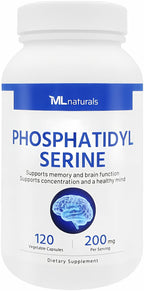 ML Naturals Phosphatidyl Serine 200mg Memory & Brain Support