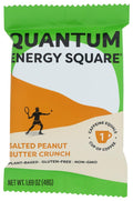Quantum Energy Squares Coffee-Infused Energy Bars, Salted Peanut Butter - 8 Pack
